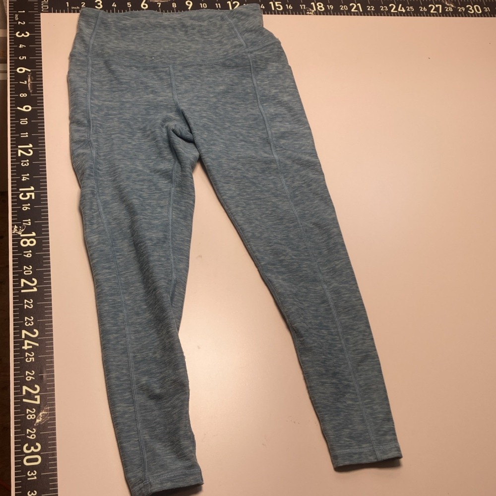 Victoria's Secret On Point Flow Blue Ankle Leggings 6 High Rise Stretch